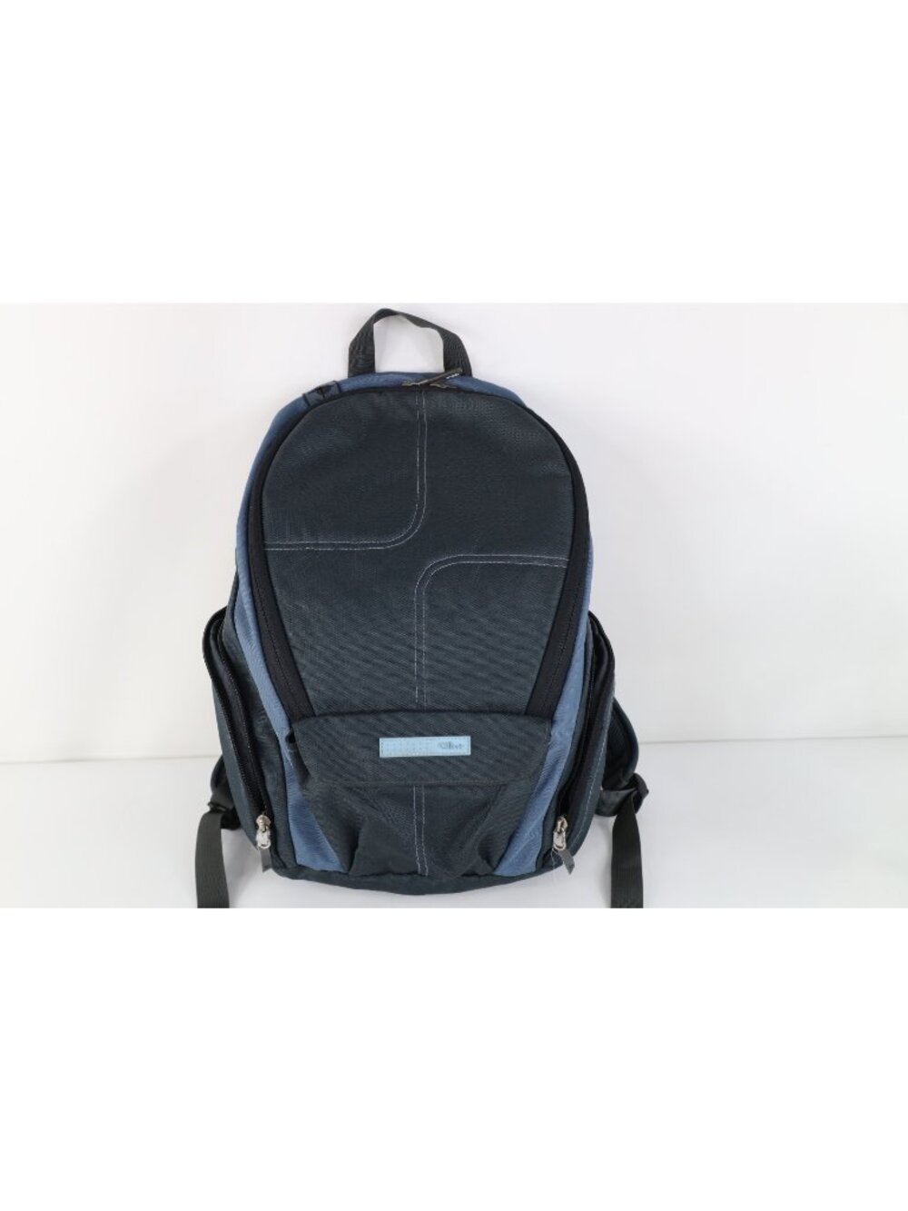 Vintage 90s Y2K Clive Skateboards Snowboard Padded Backpack Book Bag Gray Blue